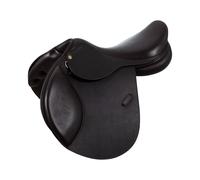 Selle d'obstacle pour cheval en cuir Equestro Evolution New Marron 16,5"