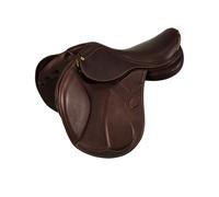 Selle d'obstacle pour cheval en latex panels Acavallo Modigliani Marron 16,5"
