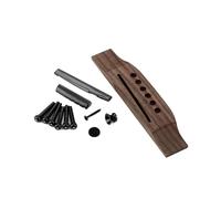 Selle en palissandre à travers le pont de la guitare, 6 bandes, fourche de guitare, pont de guitare, écrou, pièces de goupille acoustique, accessoires pour main gauche