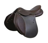 Selle équitation mixte grainée Eric Thomas Élite Marron 17"