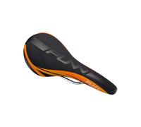 Funn Adlib Selle de Vélo de Montagne avec Rails en CrMo Durables, Siège de Vélo Résistant et Léger, Selle de Vélo en Cuir Vinyle à Forme Fine pour VTT, BMX et Vélo de Route (Orange)