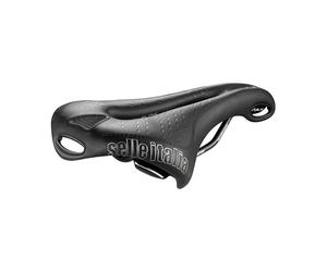 Selle Italia Max FLITE Gel Flow Racing - Selle Vélo Route/VTT, Trou Anatomique, Confort, Cadre Manganèse - Taille L3, Noir
