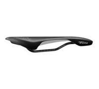 Selle Italia - Flite TM Flow, Selle de Vélo Souple et Ultra Légère, avec Forme Plate et Rail en Manganèse, Résistante et Adaptée aux Vélos de Course et de Vtt - Unisexe - Noir