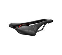 Selle Italia SLR Boost KC TM Superflow - Selle Vélo Route Classique, Gel Confort, Trou Superflow, Cadre Chrome-Manganèse - Taille L3, Noir/Rouge