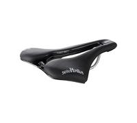 Selle Italia SLR Boost Lady TI 316 Superflow - Selle de Vélo de Route et Gravel pour Femme avec Gel Souple, Confortable, Trou Superflow, Cadre TI 316 - Taille L3, Noir