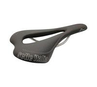 Selle Italia SLR Lady TI 316 Superflow - Selle Vélo Route & Gravel Femme, Gel Souple, Trou Superflow, Cadre TI 316 - Taille L3, Noir