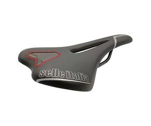 Selle Italia SLR TM Flow - Selle Vélo Route, Design Iconique SLR, Trou Anatomique, Cadre Manganèse - Taille S3, Noir