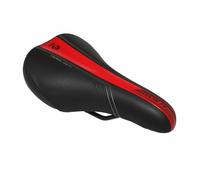 Selle junior newton mission noir deco rouge-argent 240x160mm rail acier noir