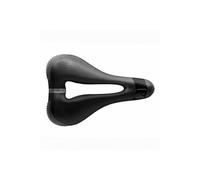 Selle loisir-vae garda lady gelflow noir elastomeres 540g 172x255mm avec trou central rail acier