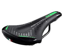 Selle Montegrappa de vélo pour usage E-MTB-GRAVEL Menador 3400, en mousse à mémoire de forme, noir/vert