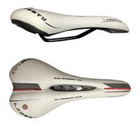 Selle Montegrappa Liberty Selle de vélo confortable en gel avec coussin doux Design adapté pour vélo de route et vélo de montagne Antiprostate, blanc
