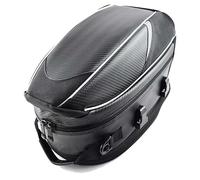 Selle Moto-Sacoche pour Triumph Tiger 1200 GT GT Pro Rally Pro, Grand Espace De Rangement Et Fermeture éClair DissimuléE, Sacoche ArrièRe De Moto en Fibre De Carbone PU, Accessoires
