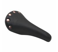 Selle newton route vintage colori noir avec rivets rail acier 263x148mm