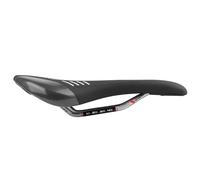 Selle newton route-vtt ario noir deco blanc-gris 285x136mm rail cromoly gris