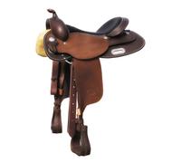 Selle pour cheval Pool's Rought Out 1020 Team Penning Marron 16"/Full-quarter Tree