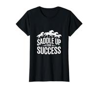 Selle pour réussir L'Aventure à Cheval T-Shirt Graphique avec Valeur, Femme, Noir, XL