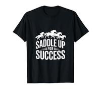 Selle pour réussir L'Aventure à Cheval T-Shirt Graphique avec Valeur, Homme, Noir, L