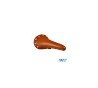 Selle route/fixie - Imitation cuir - Marron - Rivets inox - Montage facile - Mixte