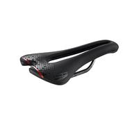 Selle San Marco ASPIDE Short Carbon FX - Selle Vélo Route, Coque & Cadre Carbone DNA, Microfibre, Performance, Trou Anatomique - Taille S3, Noir