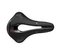 Selle San Marco SHORTFIT Carbon FX - Selle Vélo Route & Gravel, Cadre Carbone, Trou Anatomique Confort Max - Taille L3, Noir/Rouge
