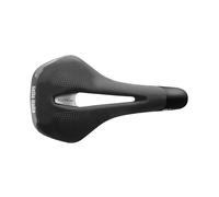 Selle Italia - Selle ST5 Flow - Vélo de ville/E‑bike, Cadre alliage FeC, Trou anatomique, S2 Noir