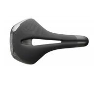 Selle Italia - Selle ST5 Flow - Vélo de ville/E‑bike, Cadre alliage FeC, Trou anatomique, S2 Noir