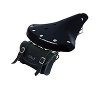 Selle style vieille vintage avec 3 ressorts + sac Montegrappa couleurs différentes noir et noir)