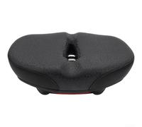 Selle Vélo pour Haute Densité pour Mousse Élastique Noire Selle | Largeur 21.5cm, pour mousse pour haute densité, double ressort pour amortisseur, centre creux aéré, bandes réfléchissantes