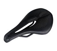 Selle Velo Route,Selle VTT Coussins de vélo Coussin Nez Court élargi Coque inférieure en Plastique à Haute teneur Acier Arc Selle Chrome-molybdène(Black)