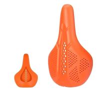 Selle Velo Route,Selle VTT Housse de Selle entièrement en Silicone, Respirante, Absorbant Les Chocs, Coussin siège Souple, antidérapant, imperméable(Orange)