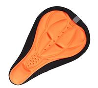 Selle Velo Route,Selle VTT Lot de 5 Housses Coussin Selle vélo en Gel Silicone 3D Ultra-Doux et épais for VTT(Orange)