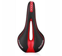 Selle Velo Selle de vélo Confortable VTT Mountain Road Bike Seat Gel Cyling Cushion Exercice Saddle for Les Hommes et Femmes(Type D Red)