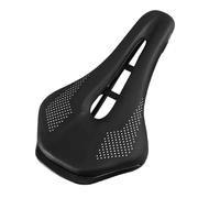 Selle Velo Selle de vélo Montagne ultralégère VTT siège Route à Nez Court Selle Prostate Creuse en Cuir PU pièces(Black)