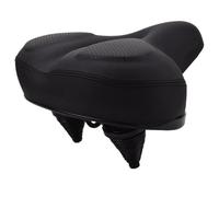 Selle Velo Selle de vélo Souple en éponge épaisse, Selle Longue Distance Silicone, Coussin siège Route, Amortissement des Chocs à Ressort(Silicone Black)