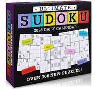 SELLERS PUBLISHING, INC. Ultimate Sudoku 2026 Daily Desk Calendar: Boxed Page-a-Day Puzzle Calendar with Classic, Irregular, Multi, Odd/Even, Diagonal & Sum Variants