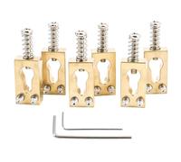 Selles De Pont De Gourde Pour Guitare Électrique Espacement Des Cordes De 10.5mm Remplacement De Vibrato En Laiton Facile À Utiliser Trémolo 6 Pièces