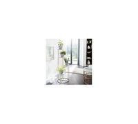 Sellette 4 plateaux 36,5x36,5x107,6 cm en marbre blanc et fer doré