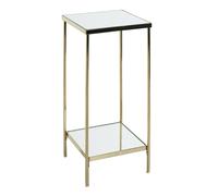 HAKU Porte Plantes laitonné, métal, Miroir - Dim.: L 28 cm x H 66 cm x P 28 cm, Style: Art Deco