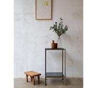 Sellette en métal et verre fumé n°798