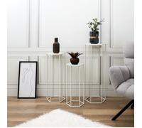 SELLETTE GIGOGNE METAL BLANC X3