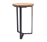 Sellette industrielle - LOUIS MOULIN - Anthracite - Fer plat - Plateau bois - 50 x 29 cm