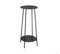 Sellette ronde 30x30x70 cm en métal noir - METTI