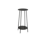 Sellette ronde 30x30x70 cm en métal noir - METTI
