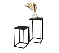 Sellettes set de 2 Charleston acier - Noir - Urban living Noir mat