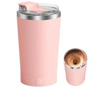 Sellf Tasse à mélange automatique en acier inoxydable | Mélanger avec couvercle, boisson de 400 ml, tasse à eau portable, gobelet mélangeur électrique pour voyage, maison, école