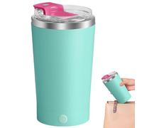 Sellf Tasse à mélange automatique en acier inoxydable | Mélanger avec couvercle, boisson de 400 ml, tasse à eau portable, gobelet mélangeur électrique pour voyage, maison, école