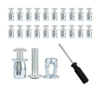 SellGood 20 pièces M4x25/M5x25 Pince d'expansion vis de Verrouillage Jeu de boulons en Acier au Carbone pétale Rivet écrous vis Vis à métal(M4x25 (20pcs))