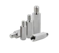 SellGood Lot de 2 à 20 entretoises hexagonales mâles et Femelles M6/M8 pour Montage sur Rack de Carte mère PCB, vis et boulons en Acier Inoxydable 304 Vis de Fixation(45mm (3pcs),M8 (Head 10mm))