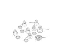 SellGood Ressorts métalliques Plaque de Contact à Ressort de Conversion Positive et négative pour Piles AAA, 5 pièces, Batterie AA, Bobine de Fil de Nickel, Ressort Conique(9x23-A)