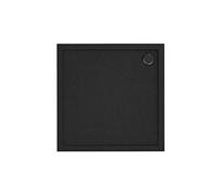Sellon 24® Receveur de douche noir pierre carré rectangle quart de cercle Receveur de douche effet pierre noire (80 x 80 x 4,5)